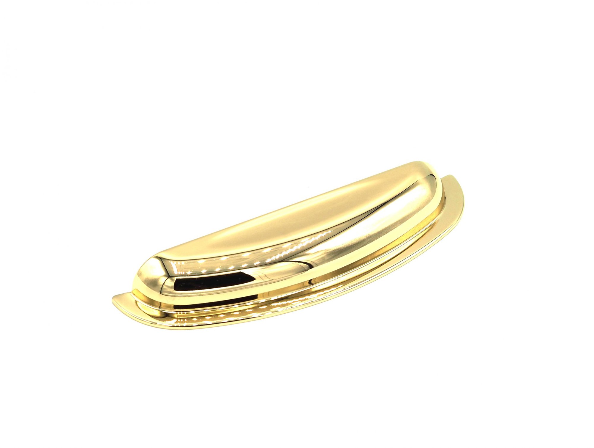 128mm Polished Brass Gold Cup Kitchen Cupboard Handle - Select Components