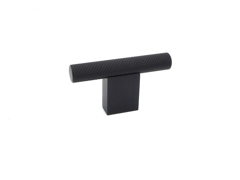 Knurled Matt Black Kitchen Cupboard Knob Select Components