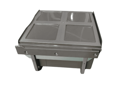 600mm 36L Dark Grey Base Mounted Under Sink Bin (2 x 18ltr containers)
