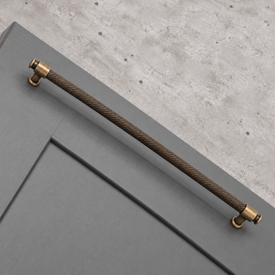 320mm Antique Brass Knurled Bar Clasp feet Handle