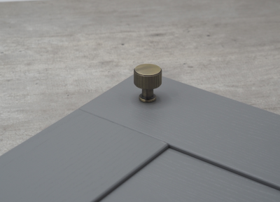 29mm Antique Brass Reeded Knob