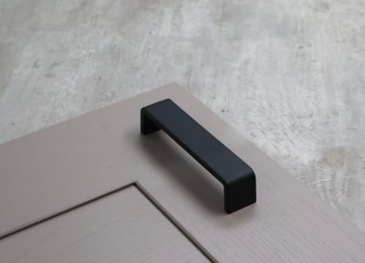 128mm Matt Black Chunky Square Handle