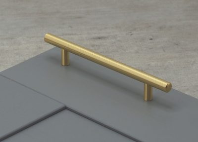 128mm brushed brass bar handle