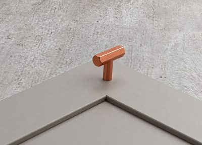 Hexagon T-Bar Knob Rose Gold Copper