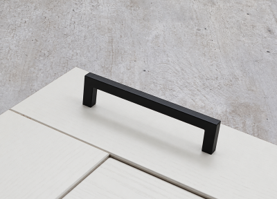 Oceana Square Black Bar 128mm Recycled Plastic Handle