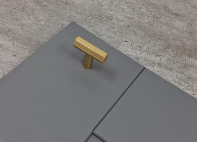 Hexagon T-Bar Knob - Brushed Brass