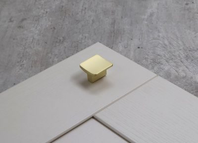 32mm Brushed Brass Small Square Knob