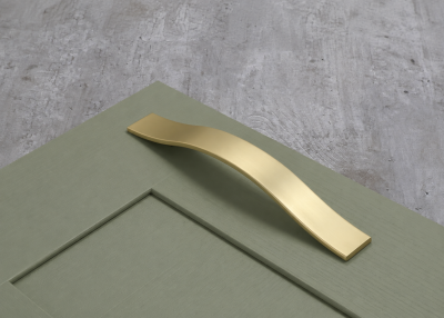 160mm Brushed Brass Strap Handle