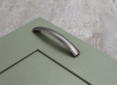 128mm Antique Pewter Curved Bar Handle